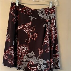 Skirt by Ann Taylor Size SP-Brown Paisley